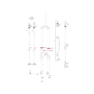 Rock Shox Kit entretien 200h/1 an pour Pike RCT  Pike RTC3 B1 2018 et +