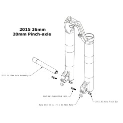 Plaque filetée Fox Racing Shox pour serrage d'axe - Purebike