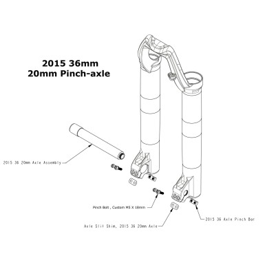 Plaque filetée Fox Racing Shox pour serrage d'axe - Purebike