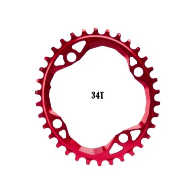 Plateau Oval Narrow Wide 104 mm Rouge - Plateaux VTT, Plateau VTT Oval - Purebike - Materiel Velo, Accessoires VTT Equipement Vé