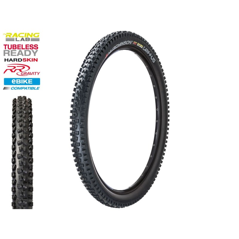 Hutchinson Pneu Griffus Racing Lab Tubeless Ready Hardskin 27.5'' Noir - Purebike