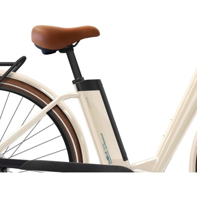 O2feel Vélo électrique iVog City Up 3.1 Blanc Lin - E5000 - iPowerFit 400 - Purebike