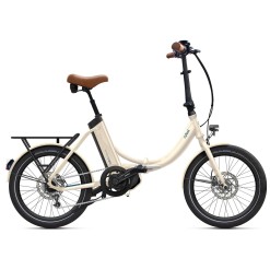 O2feel Vélo électrique IPeps Fold Up 5.1 Blanc Lin - Taille Unique (20") - iPowerFit 400 - Purebike