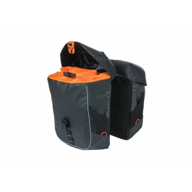 Sacoches pour porte bagages Miles Tarpaulin 34L Noir/Orange