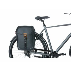 Basil Sacoches pour porte bagages Miles Tarpaulin 34L Noir/Orange - Purebike