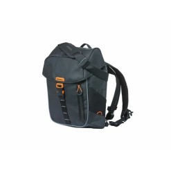 Basil Sacoche de porte-bagages Miles Tarpaulin 17L Noir/Orange - Purebike