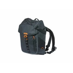 Basil Sacoche de porte-bagages Miles Tarpaulin 17L Noir/Orange - Purebike