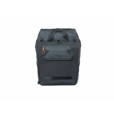 Basil Sacoche de porte-bagages Miles Tarpaulin 17L Noir/Orange - Purebike