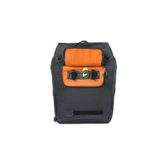 Basil Sacoche de porte-bagages Miles Tarpaulin 17L Noir/Orange - Purebike