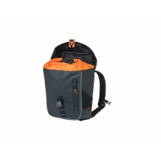 Basil Sacoche de porte-bagages Miles Tarpaulin 17L Noir/Orange - Purebike
