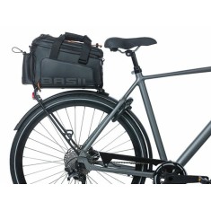 Basil Sac arrière Miles Tarpaulin Trunkbag XL Pro Imperméable 9-36L Noir/Orange - Purebike
