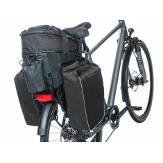 Basil Sac arrière Miles Tarpaulin Trunkbag XL Pro Imperméable 9-36L Noir/Orange - Purebike