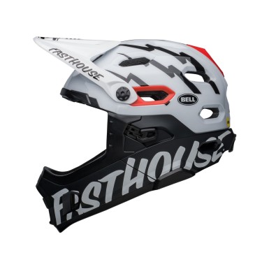 Bell Casque Super DH MIPS Blanc / Noir Fasthouse - Purebike