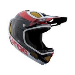 Casque Down-o-matic RR Noir-Rouge-Blanc - Casque VTT intégral - Equipement sécurité VTT pour Cycliste - Purebike - Materiel Velo