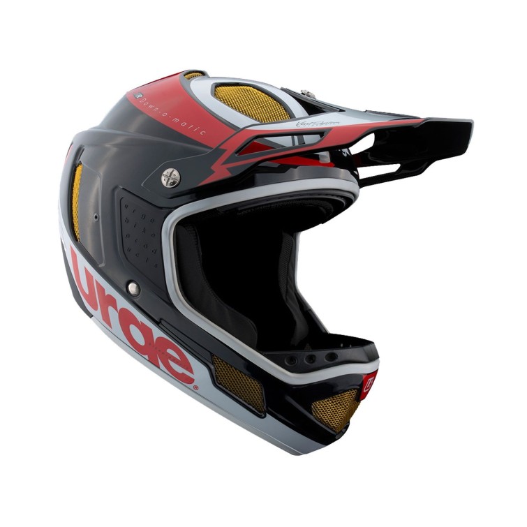 Casque Down-o-matic RR Noir-Rouge-Blanc - Casque VTT intégral - Equipement sécurité VTT pour Cycliste - Purebike - Materiel Velo