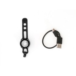 MSC Lampe de sécurité à LED avant USB Noir - Purebike