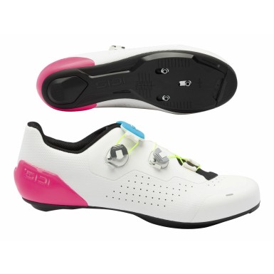 Sidi Chaussures Route GENIUS X WYVE Blanc / Rose Fluo - Purebike