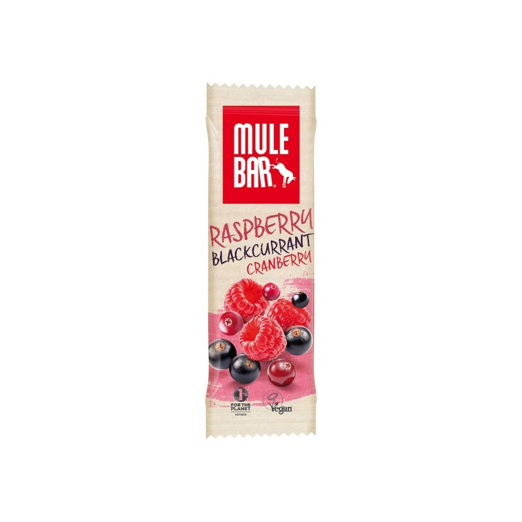 Mulebar Barre énergétique Cassis, Cranberries, Framboise - Purebike
