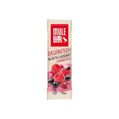Mulebar Barre énergétique Cassis, Cranberries, Framboise - Purebike