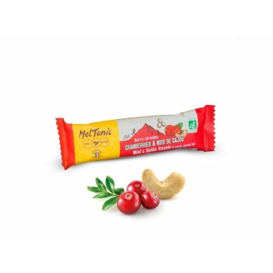 Meltonic Barre céréales Bio saveur Cranberries et Noix de Cajou - Purebike