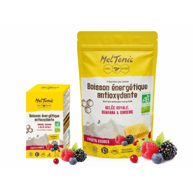 Meltonic Boisson Energétique Antioxydante Bio saveur Fruits rouges - Purebike