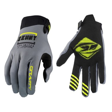 Kenny Gants Gravity Gris Jaune Fluo - Purebike