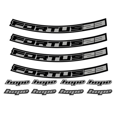 Hope Kit Stickers pour jantes Fortus 23 - 27,5" - Purebike