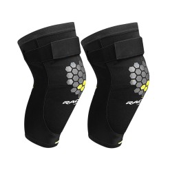 Genouillères Mountain Noir-Jaune - Genouillères VTT - Equipement Protection Cycliste - Purebike - Materiel Velo, Accessoires VTT