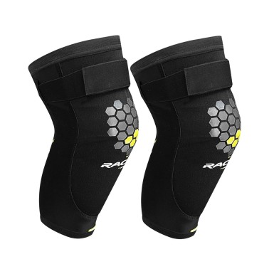 Genouillères Mountain Noir-Jaune - Genouillères VTT - Equipement Protection Cycliste - Purebike - Materiel Velo, Accessoires VTT