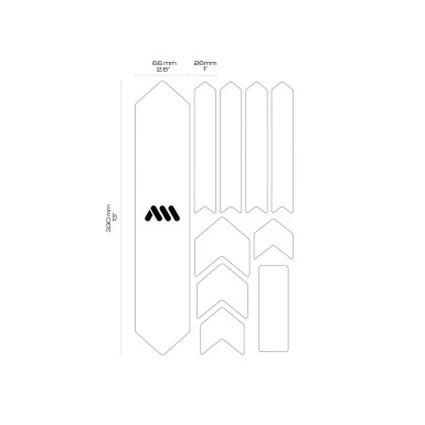 All Mountain Style Kit protections de cadre Extra 10 pièces - Tornado - Purebike