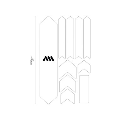 All Mountain Style Kit protections de cadre Extra 10 pièces - Wolf - Purebike