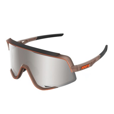 Lunettes Glendale Matte Translucent Brown Fade - Hiper Silver Mirror - Purebike