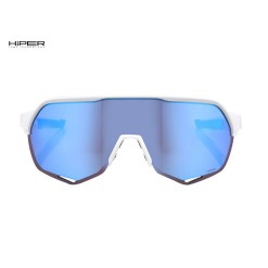 Lunettes S2 Matte White - Hiper Blue Mirror