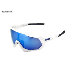 Lunettes Speedtrap Matte White - Hiper Blue Mirror