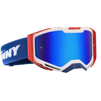 Kenny Masque Ventury Phase 1 Blanc et Bleu - Purebike