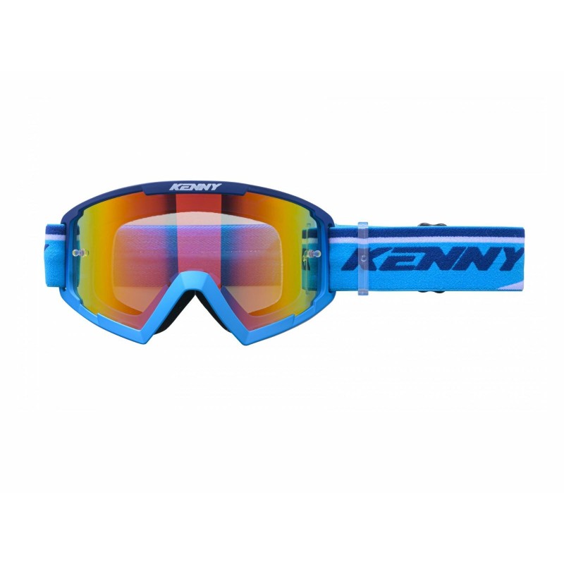 Kenny Masque Track + Navy Blue - Ecran Rouge - Purebike