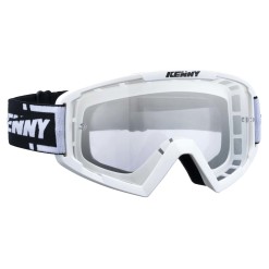 Kenny Masque Track Blanc - Ecran Transparent - Purebike