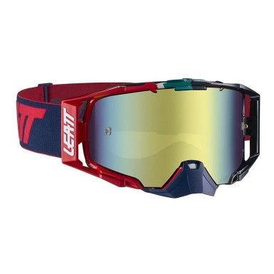 Leatt Masque Velocity 6.5 Iriz - Bleu Marine/Rouge - Ecran Bronze - Purebike
