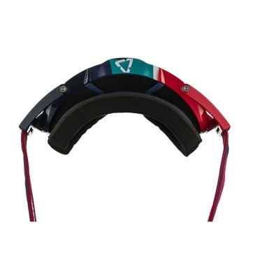 Leatt Masque Velocity 6.5 Iriz - Bleu Marine/Rouge - Ecran Bronze - Purebike