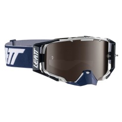 Leatt Masque Velocity 6.5 Iriz - Bleu Marine/Blanc - Ecran platinium - Purebike