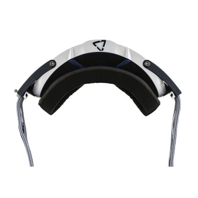 Leatt Masque Velocity 6.5 Iriz - Bleu Marine/Blanc - Ecran platinium - Purebike