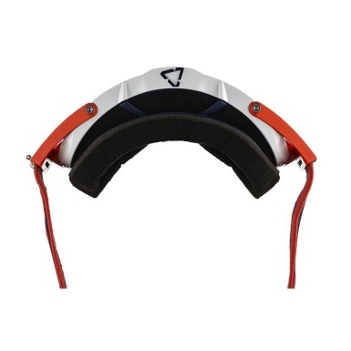 Leatt Masque Velocity 6.5 Iriz - Orange/Bleu Marine - Ecran violet - Purebike
