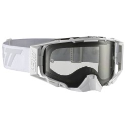 Leatt Masque Velocity 6.5 - Blanc/Gris - Ecran gris clair - Purebike