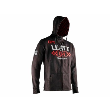 Leatt Sweat à capuche Heritage Noir - Purebike