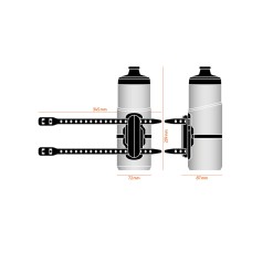 Fidlock Bidon Twist 600ml avec fixation magnétique Universelle - Noir Fumé - Purebike