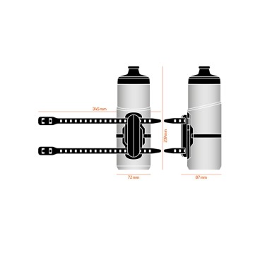 Bidon Twist 600ml avec fixation magnétique Universelle - Noir Fumé