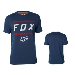 Fox Tee Shirt Listless Airline manches courtes - Bleu et Rouge - S - Purebike