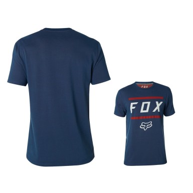 Fox Tee Shirt Listless Airline manches courtes - Bleu et Rouge - S - Purebike