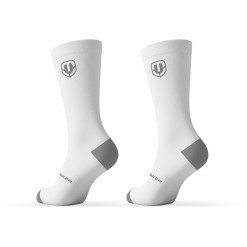 Mondraker Chaussettes Hautes Performances antimicrobiennes - Blanc/Gris - Purebike