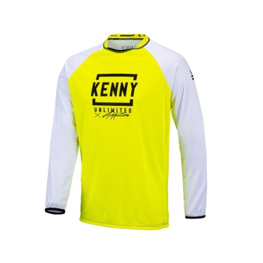 Kenny Maillot Defiant White Neon Yellow - Purebike